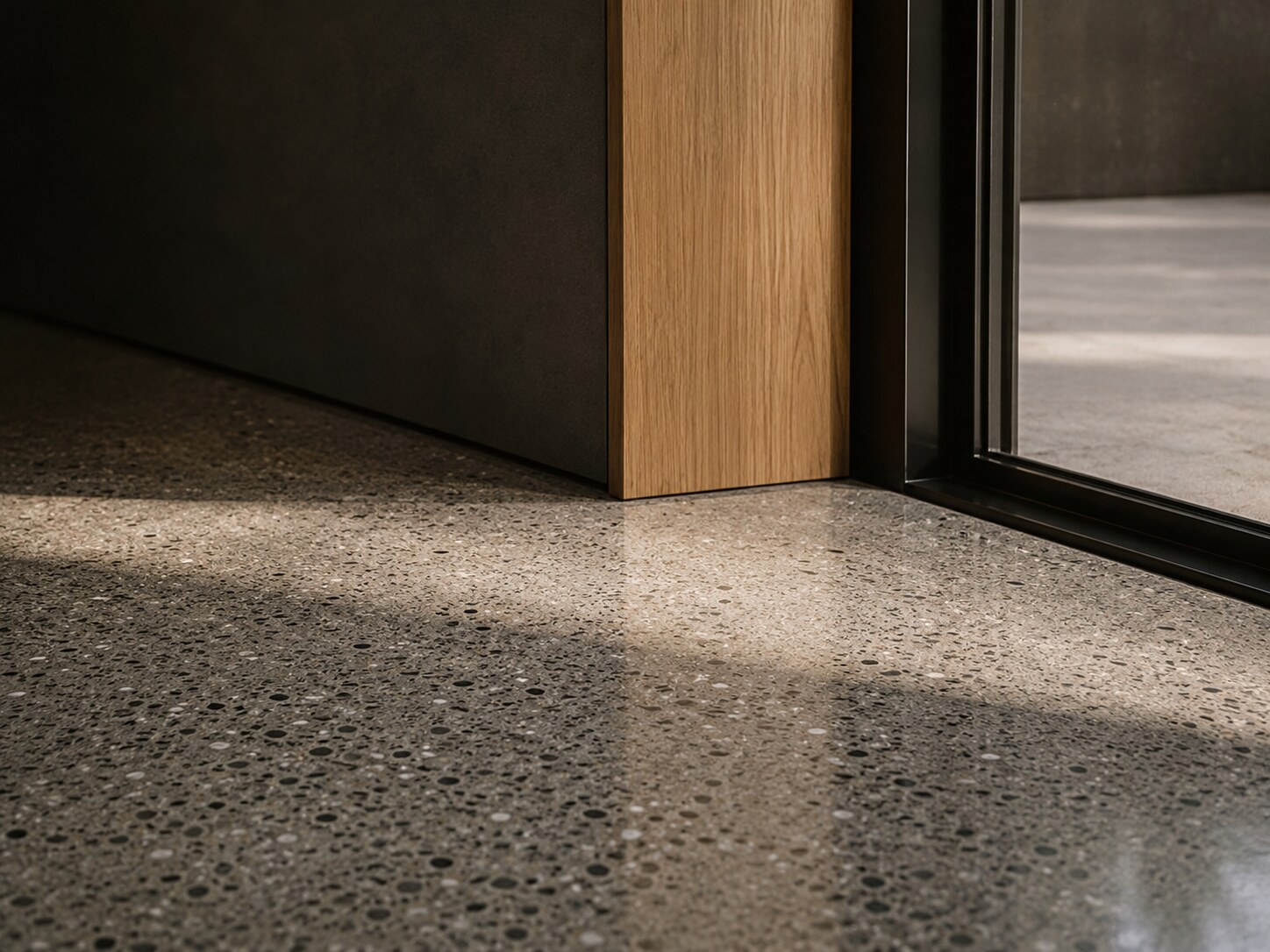 Polished concrete close-up texture